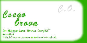 csego orova business card